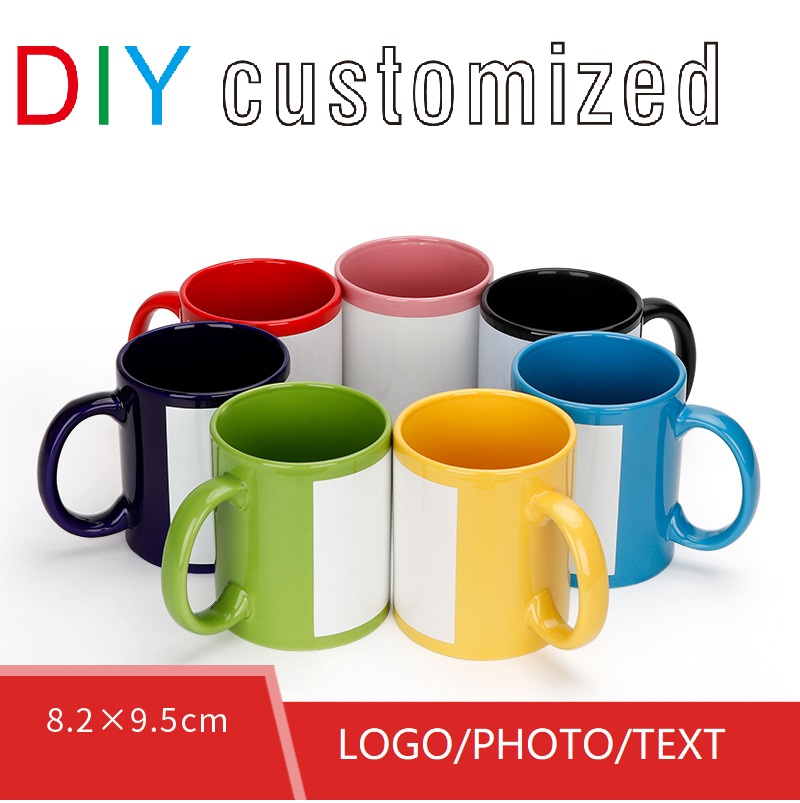 Sublimation Mug White - Schwarze Tasse zum Selbermachen, Logo, Keramik,
