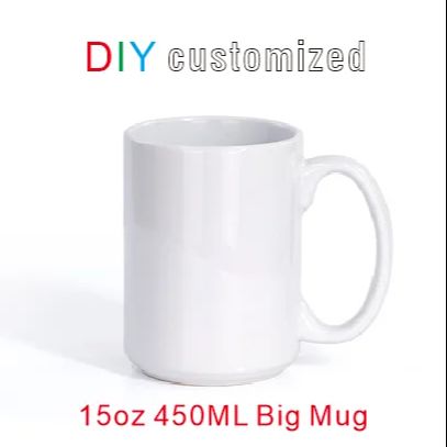 Sublimation Mug White - 450ml 15oz große Tasse DIY maßge