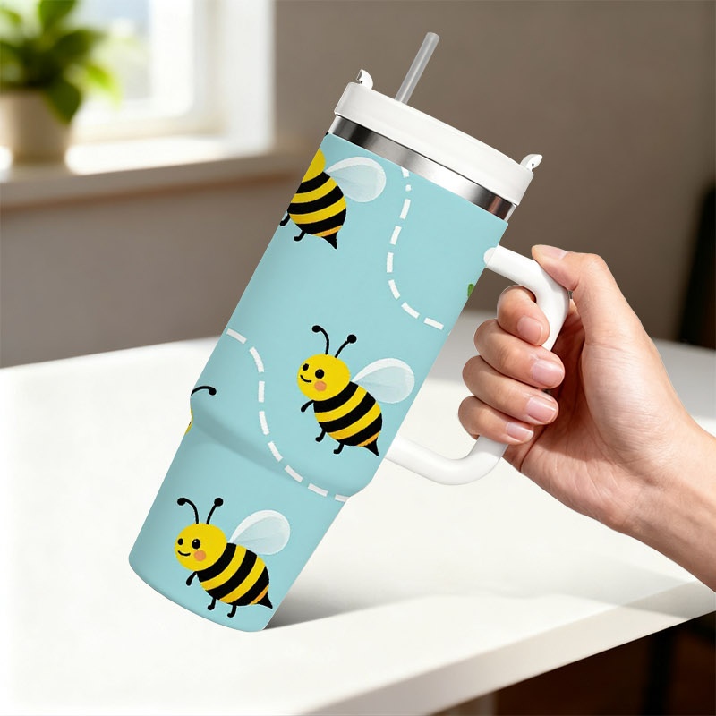 Verspielter Cartoon-Bienen- un – Sublimation Mug White Bewertung und Preis