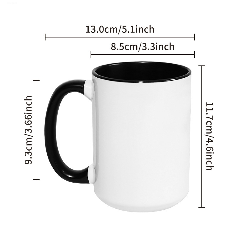 450ML 15 oz Großer Becher DIY  – Sublimation Mug White Bewertung und Preis